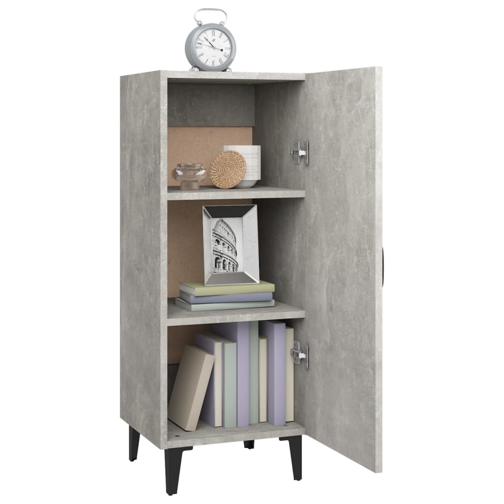 Buffet Gris béton 34,5x34x90 cm Bois d'ingénierie - XIOS