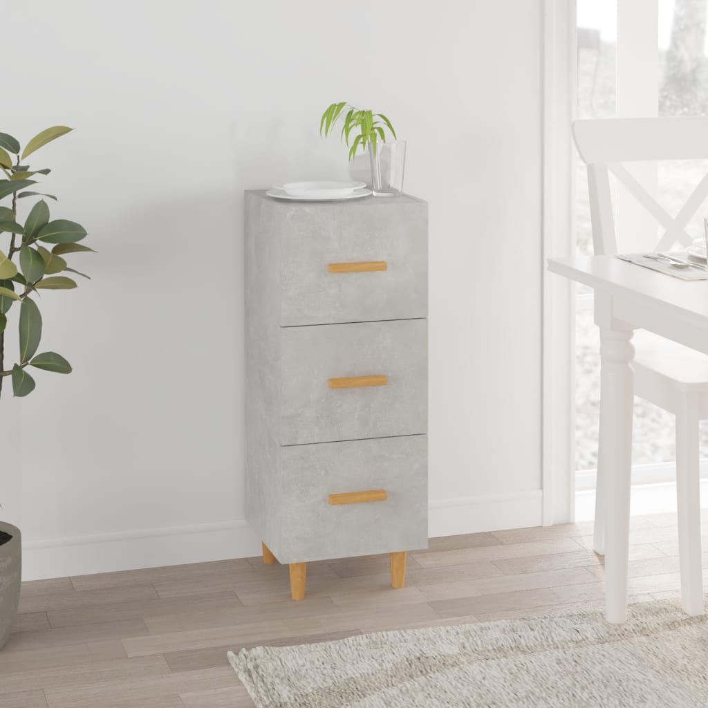 Buffet Gris béton 34,5x34x90 cm Bois d'ingénierie - XIOS