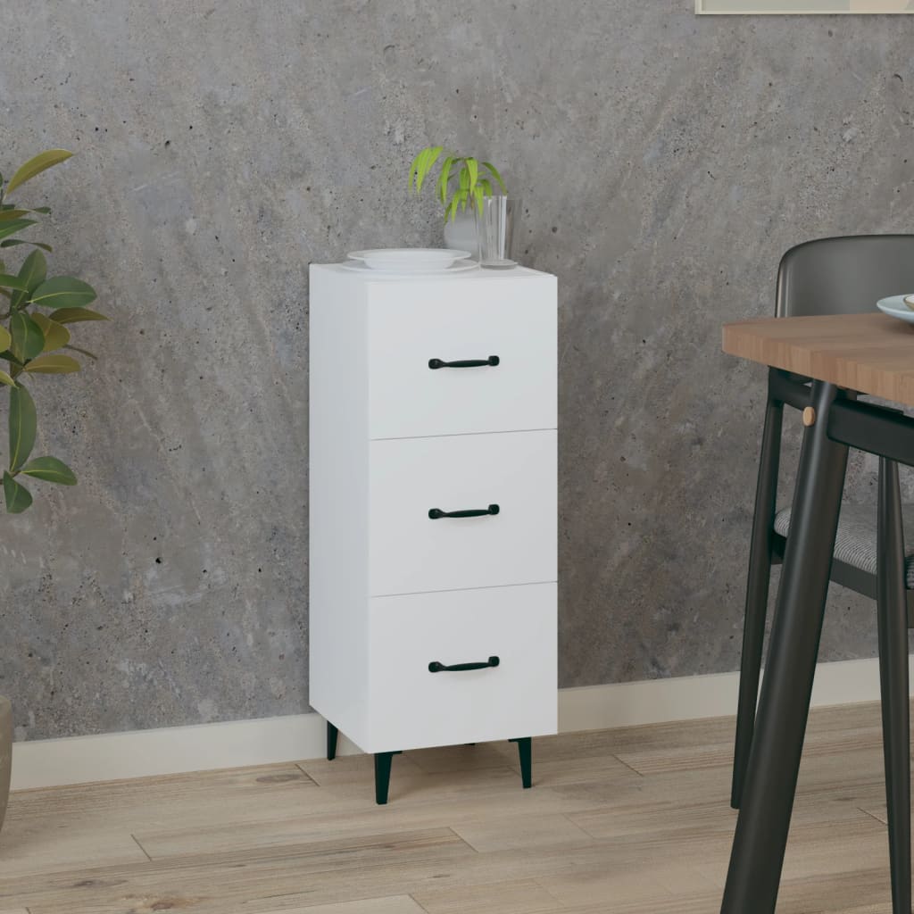 Buffet blanc 34,5x34x90 cm bois d'ingénierie - XIOS