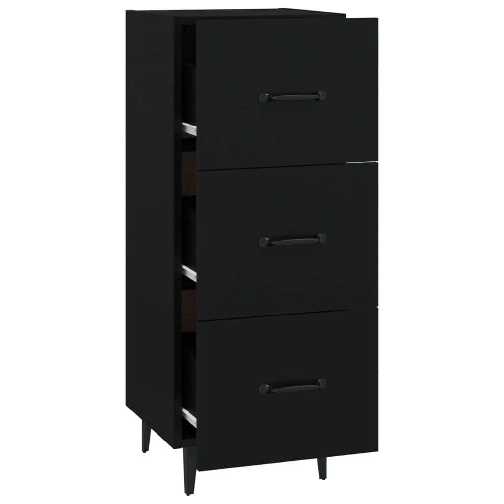 Buffet Noir 34,5x34x90 cm Bois d'ingénierie - XIOS