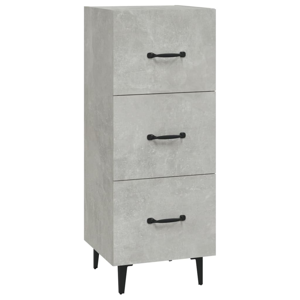 Buffet Gris béton 34,5x34x90 cm Bois d'ingénierie - XIOS