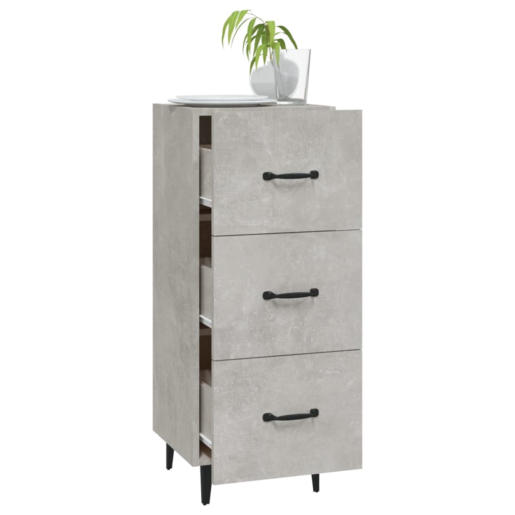 Buffet Gris béton 34,5x34x90 cm Bois d'ingénierie - XIOS