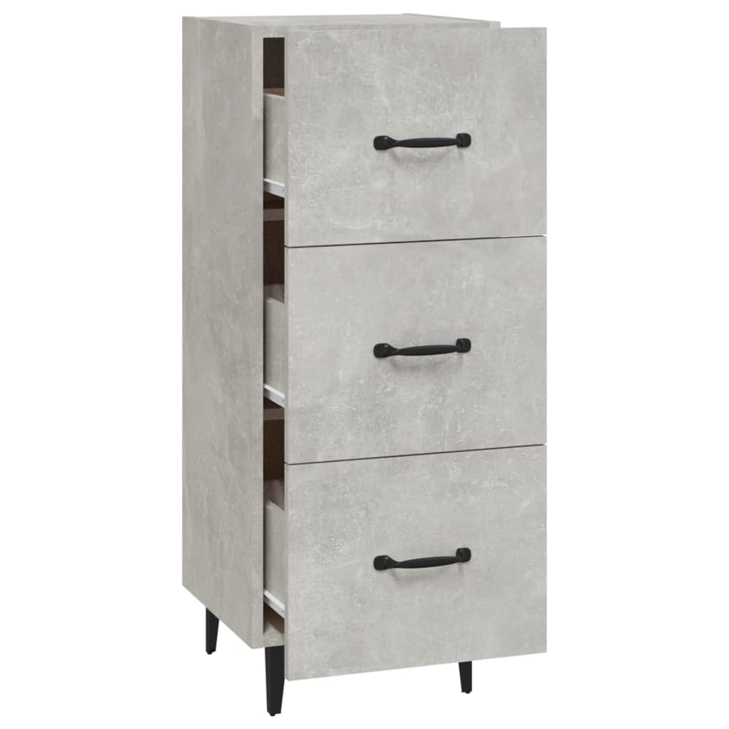 Buffet Gris béton 34,5x34x90 cm Bois d'ingénierie - XIOS