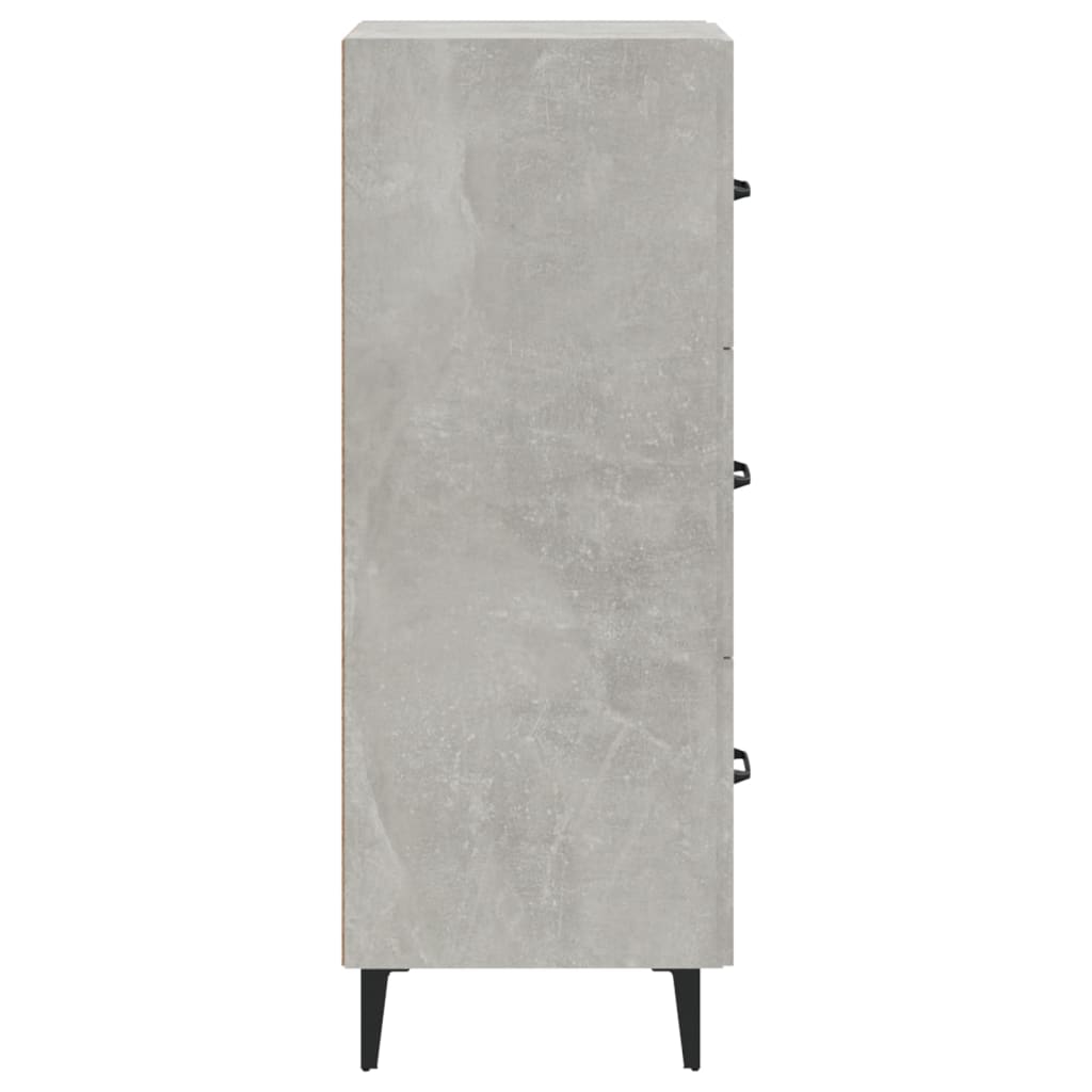 Buffet Gris béton 34,5x34x90 cm Bois d'ingénierie - XIOS