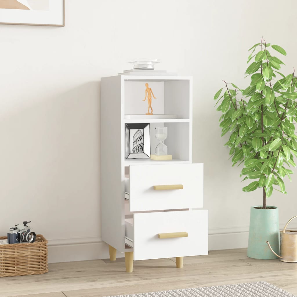 Buffet Blanc 34,5x34x90 cm Bois d'ingénierie - XIOS