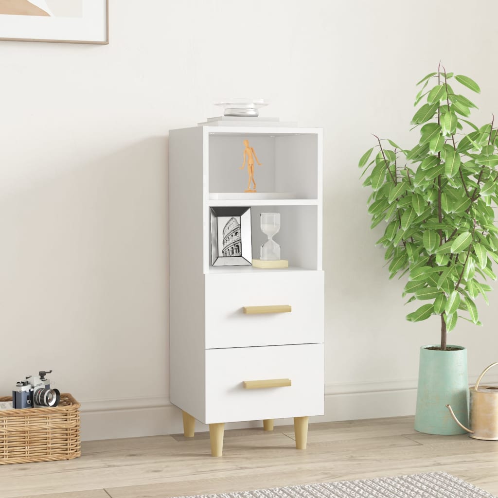 Buffet Blanc 34,5x34x90 cm Bois d'ingénierie - XIOS