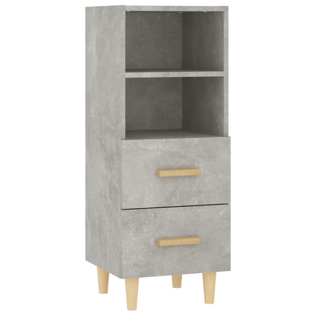 Buffet Gris béton 34,5x34x90 cm Bois d'ingénierie - XIOS