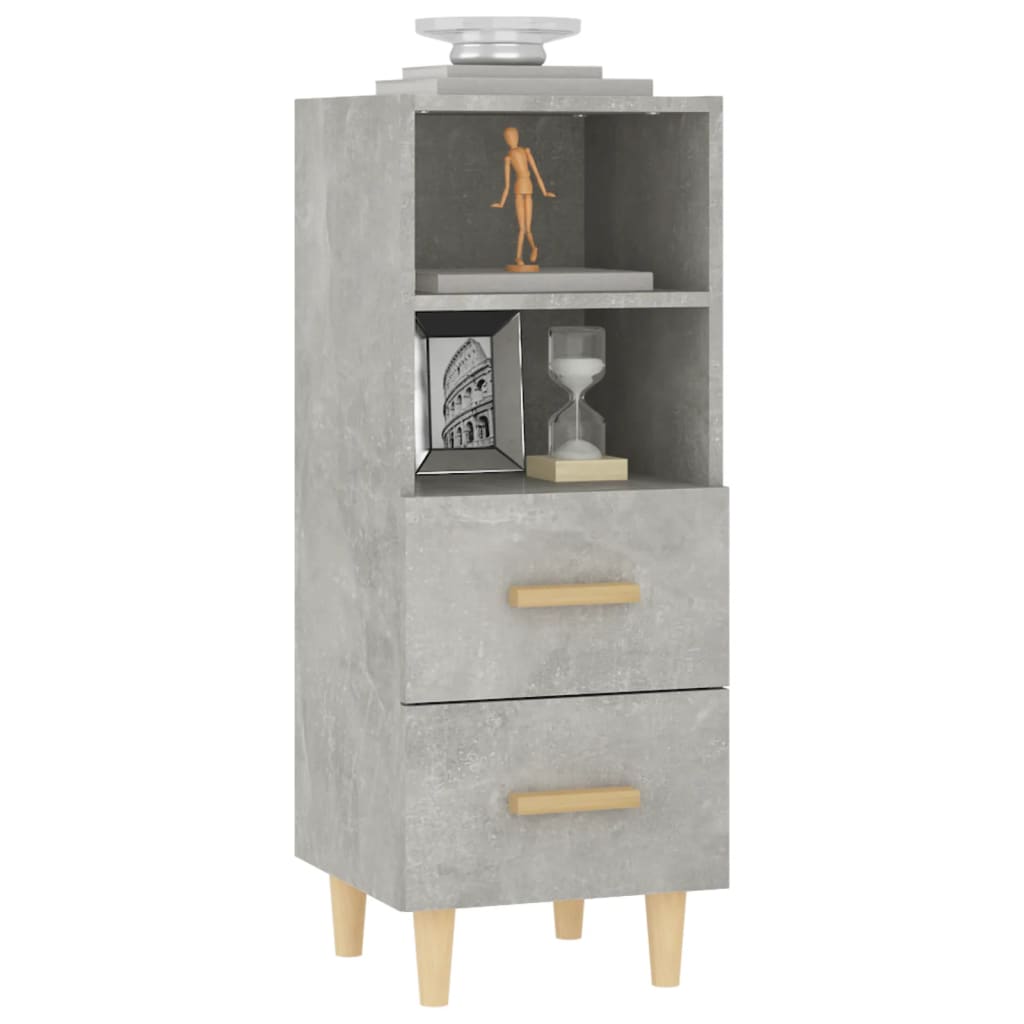 Buffet Gris béton 34,5x34x90 cm Bois d'ingénierie - XIOS