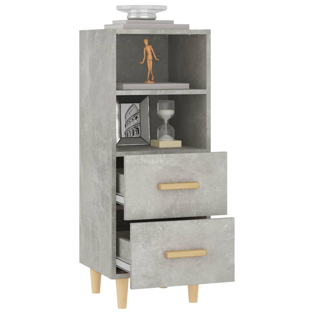 Buffet Gris béton 34,5x34x90 cm Bois d'ingénierie - XIOS
