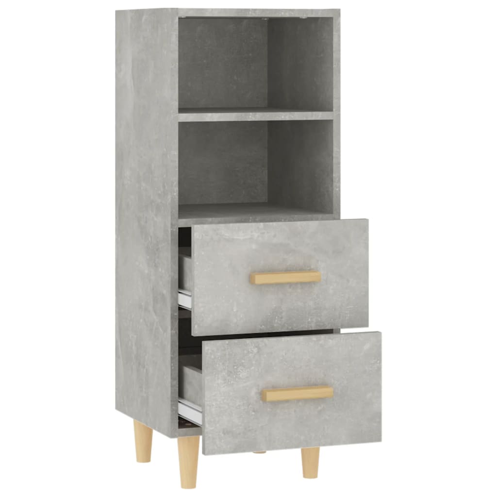 Buffet Gris béton 34,5x34x90 cm Bois d'ingénierie - XIOS