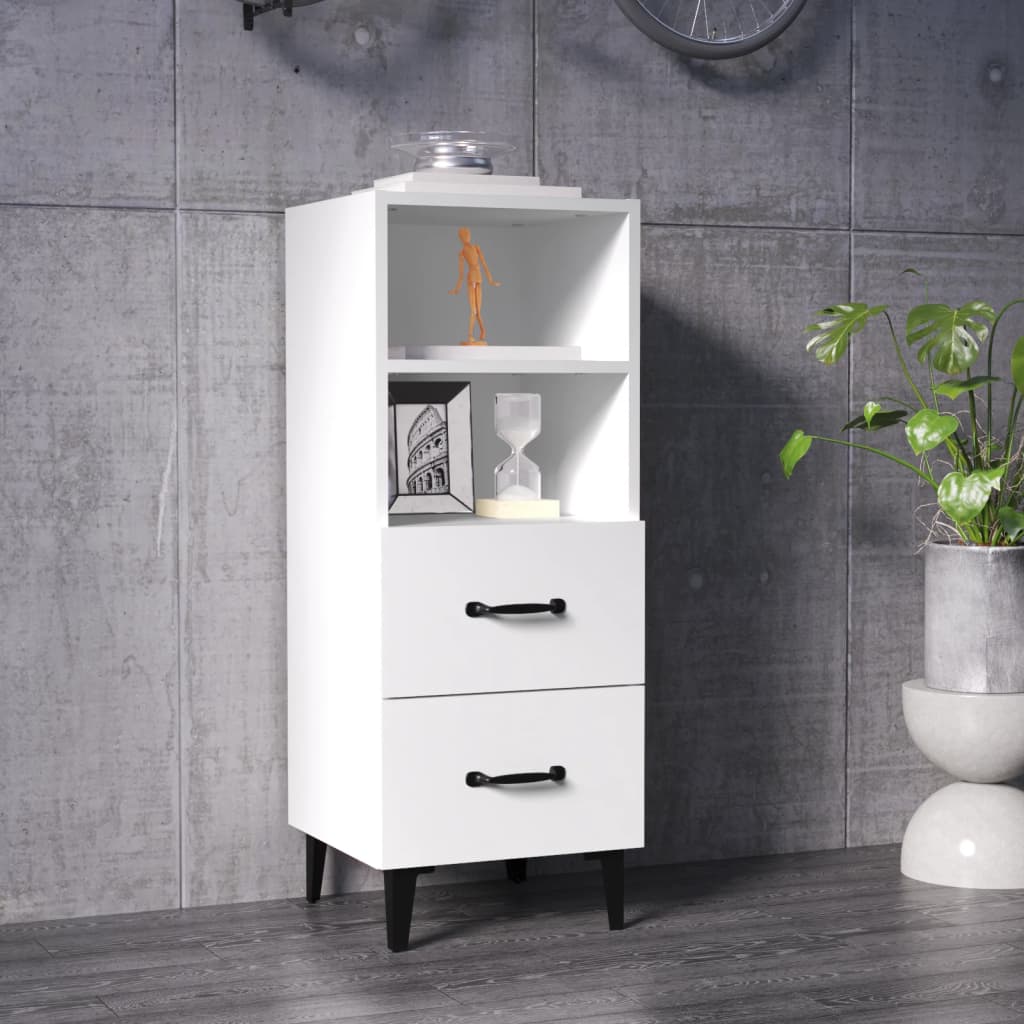 Buffet Blanc 34,5x34x90 cm Bois d'ingénierie - XIOS