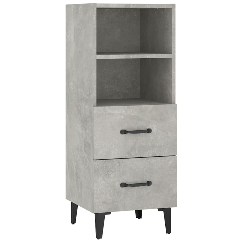 Buffet Gris béton 34,5x34x90 cm Bois d'ingénierie - XIOS