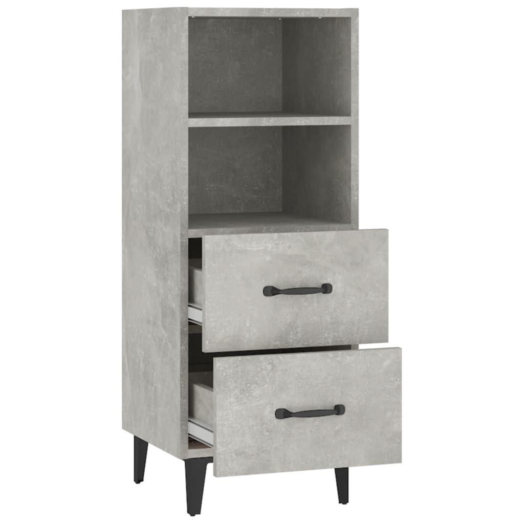 Buffet Gris béton 34,5x34x90 cm Bois d'ingénierie - XIOS