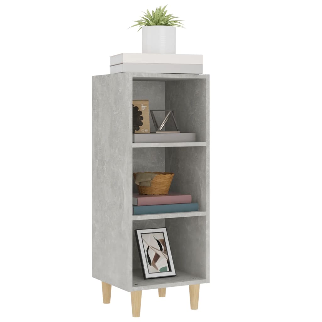 Buffet Gris béton 34,5x32,5x90 cm Bois d'ingénierie - XIOS