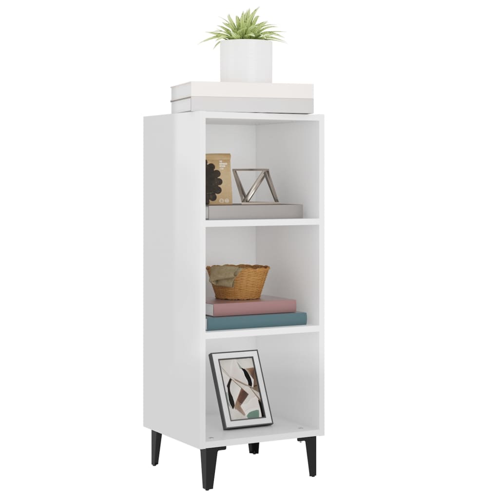 Buffet Blanc brillant 34,5x32,5x90 cm Bois d'ingénierie - XIOS