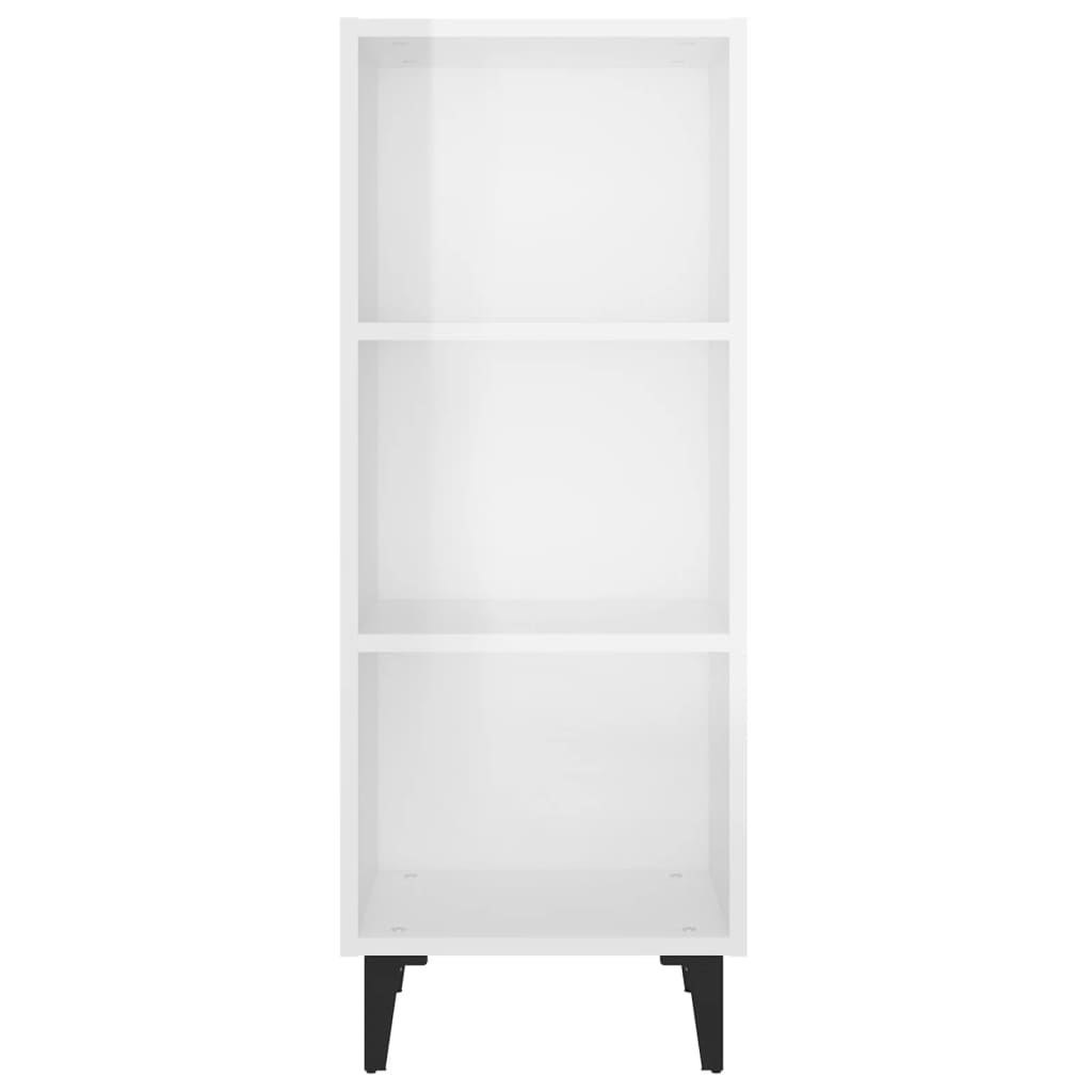 Buffet Blanc brillant 34,5x32,5x90 cm Bois d'ingénierie - XIOS