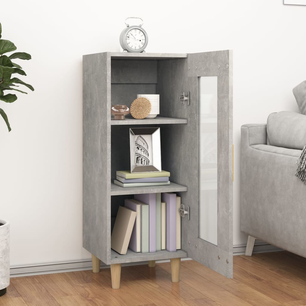 Buffet Gris béton 34,5x34x90 cm Bois d'ingénierie - XIOS