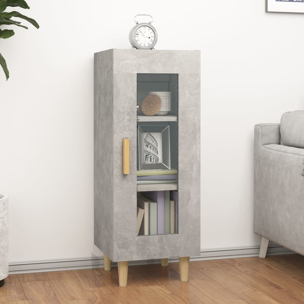 Buffet Gris béton 34,5x34x90 cm Bois d'ingénierie - XIOS
