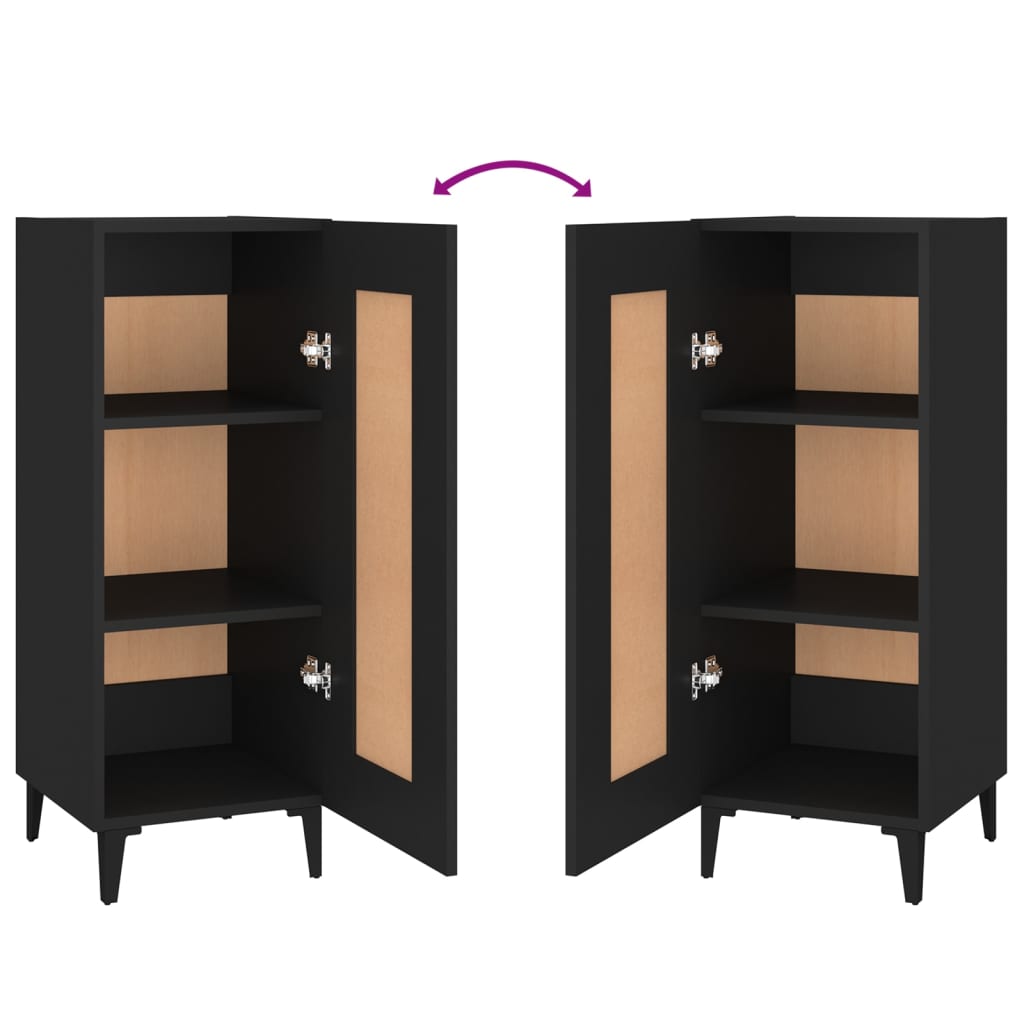 Buffet Noir 34,5x34x90 cm Bois d'ingénierie - XIOS