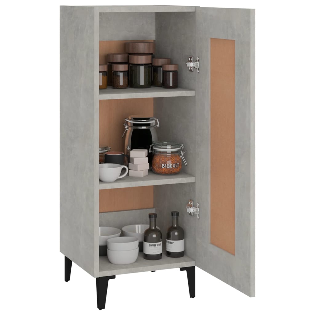 Buffet Gris béton 34,5x34x90 cm Bois d'ingénierie - XIOS