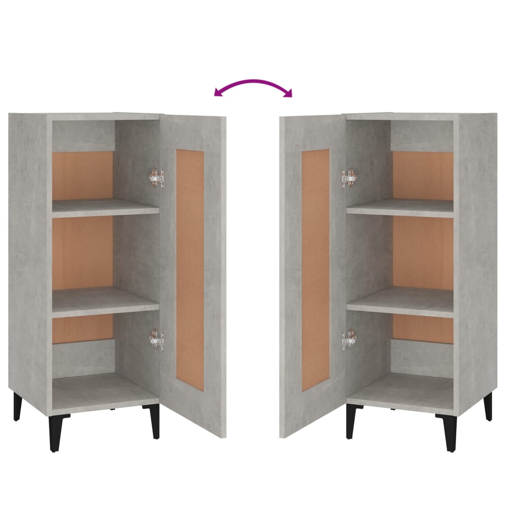 Buffet Gris béton 34,5x34x90 cm Bois d'ingénierie - XIOS