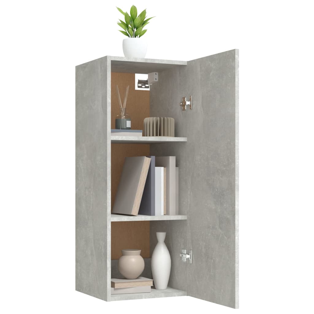 Armoire murale Gris béton 34,5x34x90 cm Bois d'ingénierie - XIOS