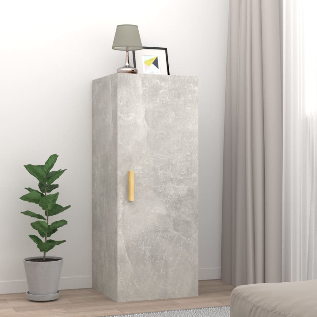 Armoire murale Gris béton 34,5x34x90 cm Bois d'ingénierie - XIOS