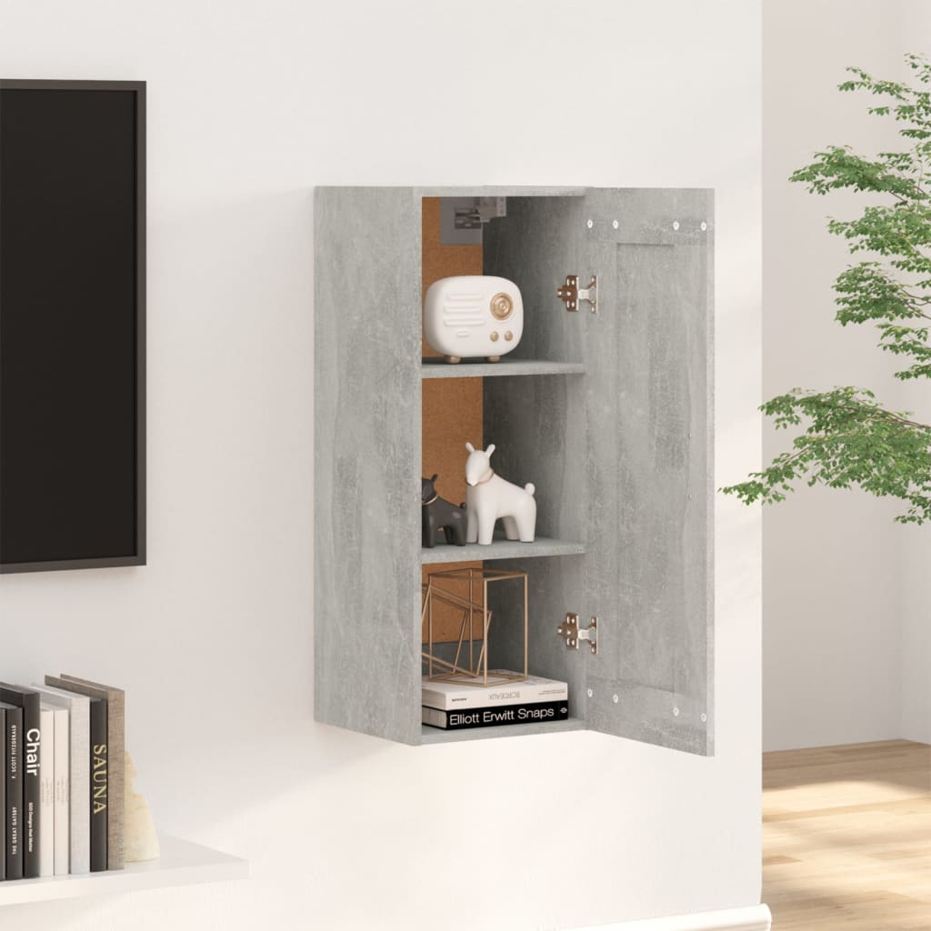 Armoire murale Gris béton 35x34x90 cm Bois d'ingénierie - XIOS