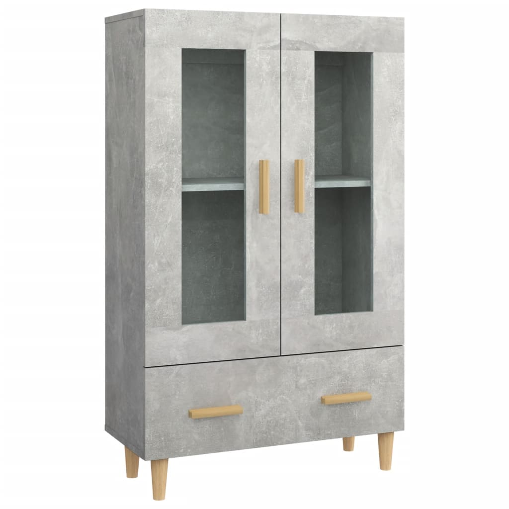 Buffet haut Gris béton 70x31x115 cm Bois d'ingénierie - XIOS