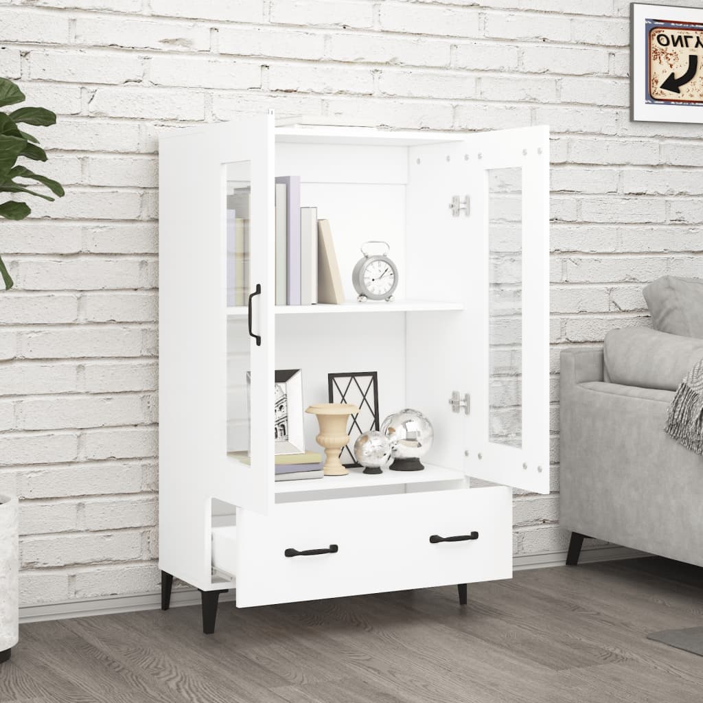 Buffet haut Blanc 70x31x115 cm Bois d'ingénierie - XIOS