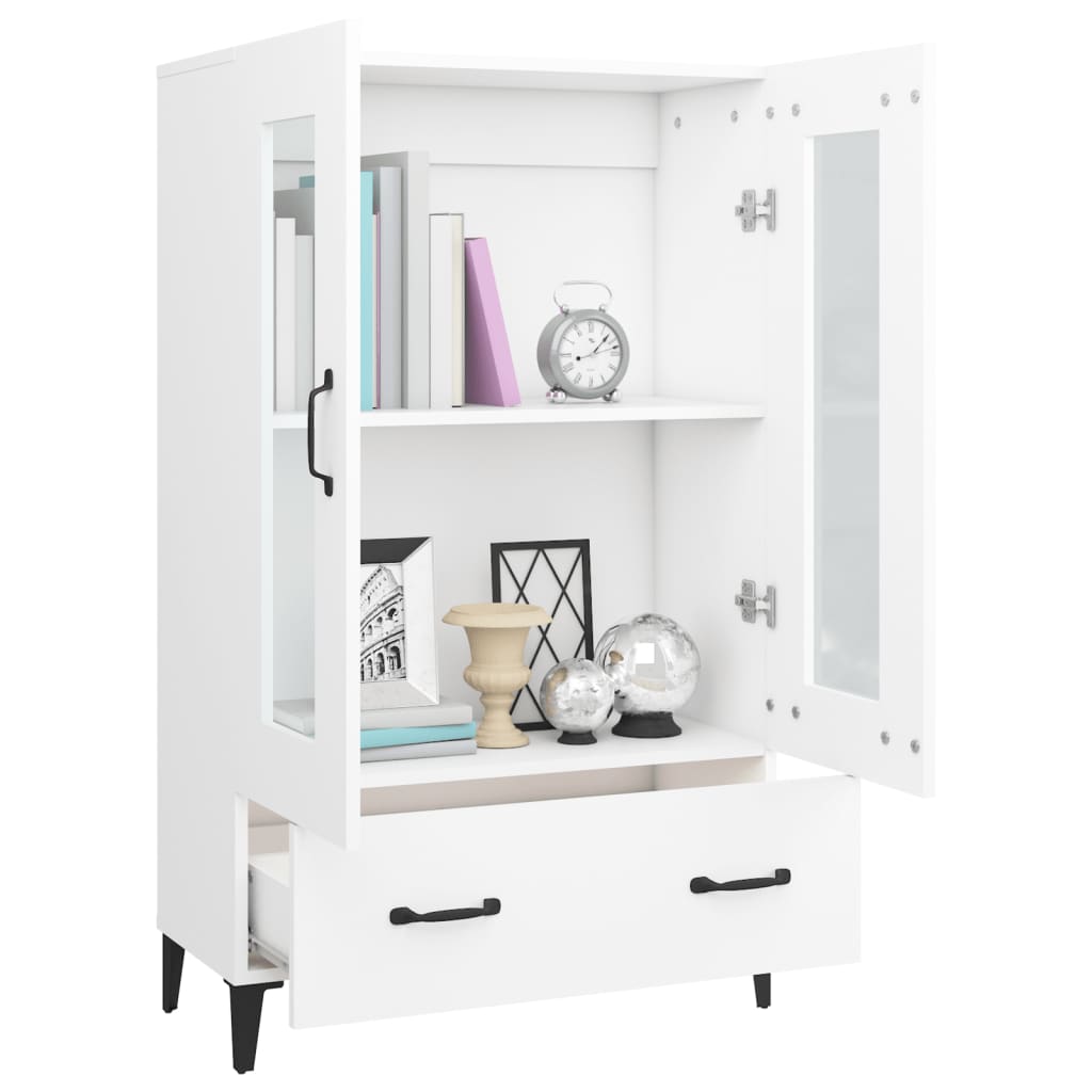Buffet haut Blanc 70x31x115 cm Bois d'ingénierie - XIOS