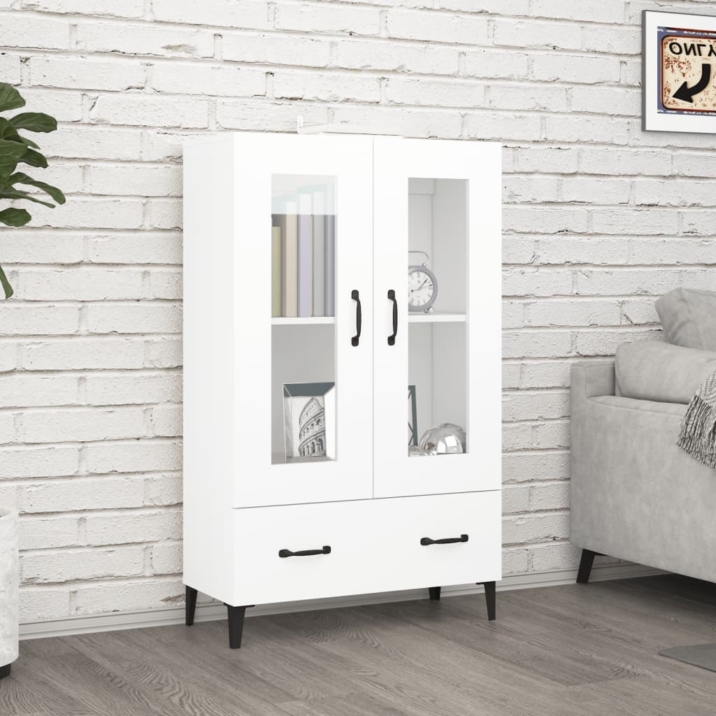Buffet haut Blanc 70x31x115 cm Bois d'ingénierie - XIOS