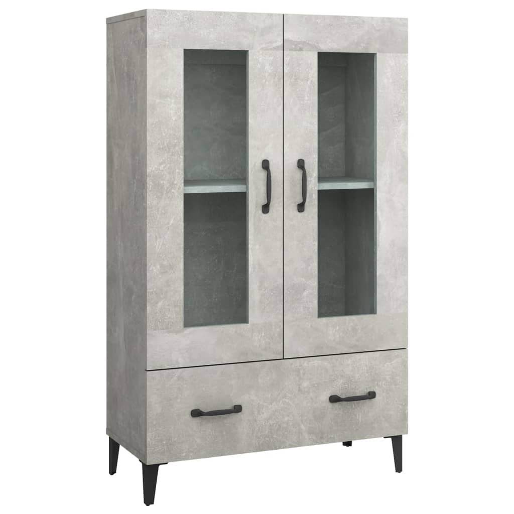 Buffet haut Gris béton 70x31x115 cm Bois d'ingénierie - XIOS