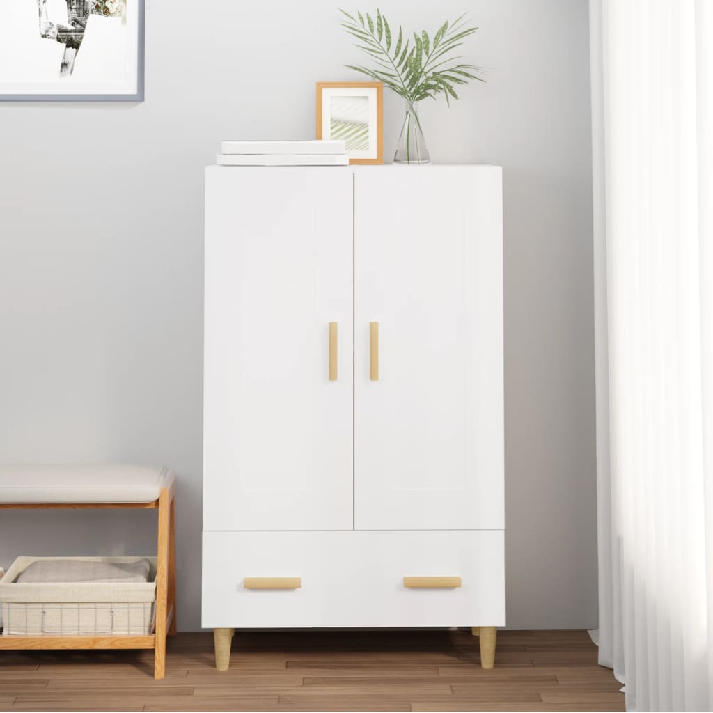 Buffet haut Blanc 70x31x115 cm Bois d'ingénierie - XIOS