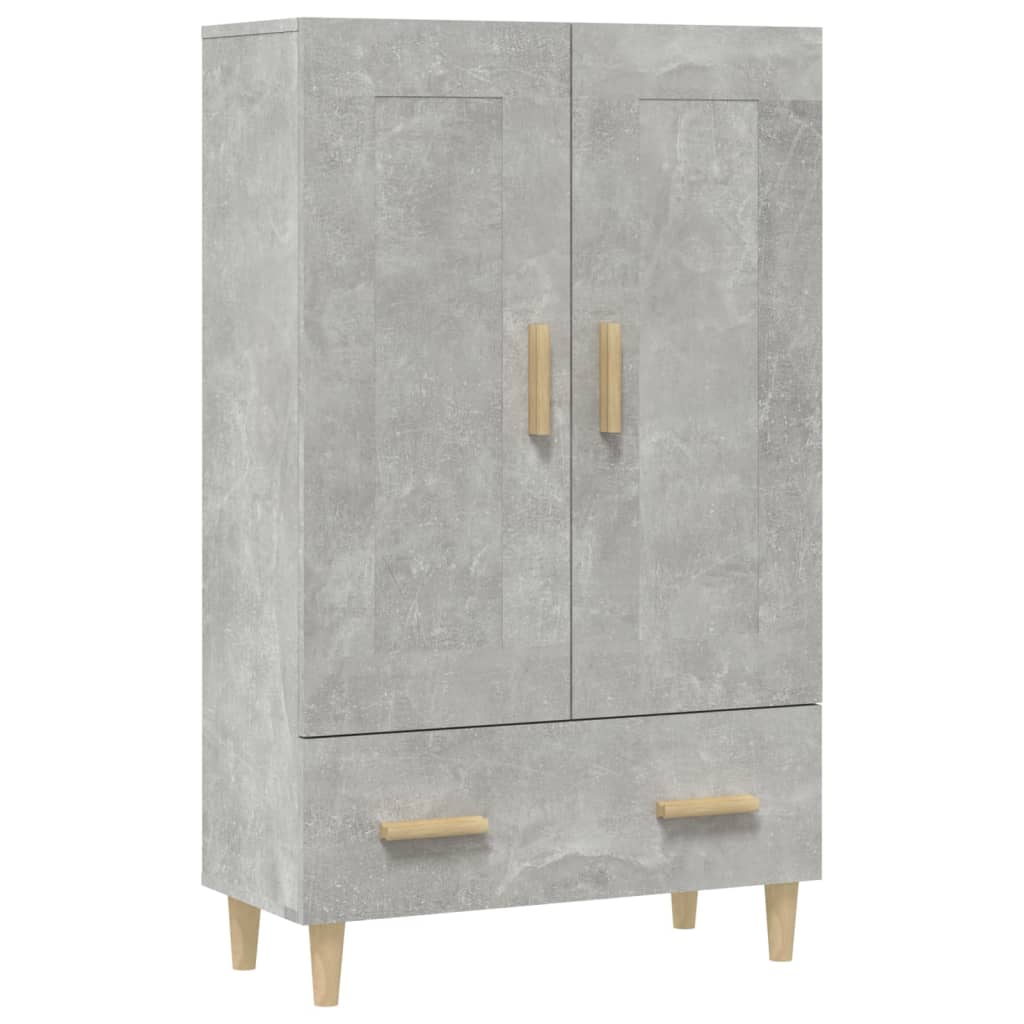 Buffet haut Gris béton 70x31x115 cm Bois d'ingénierie - XIOS