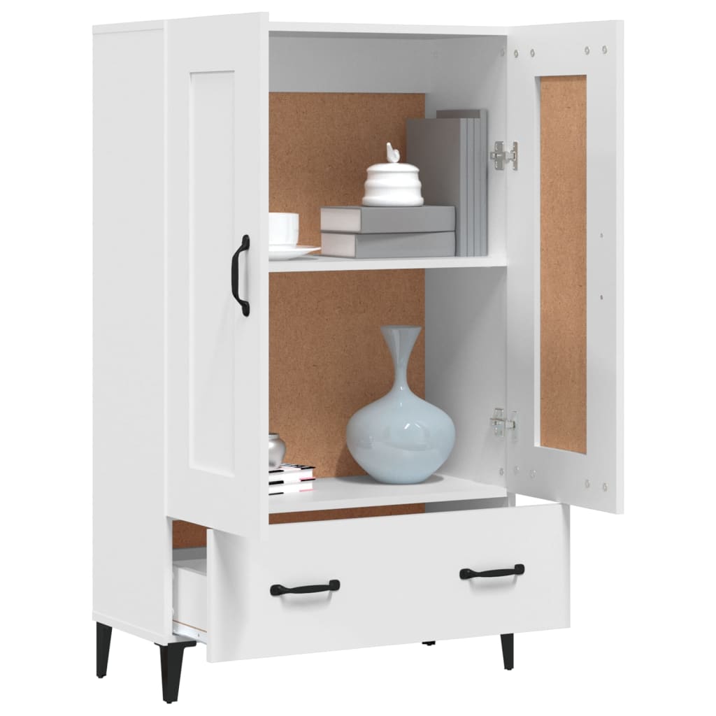 Buffet haut Blanc 70x31x115 cm Bois d'ingénierie - XIOS
