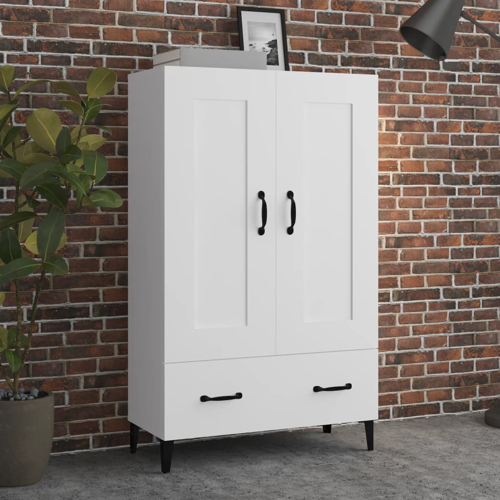 Buffet haut Blanc 70x31x115 cm Bois d'ingénierie - XIOS