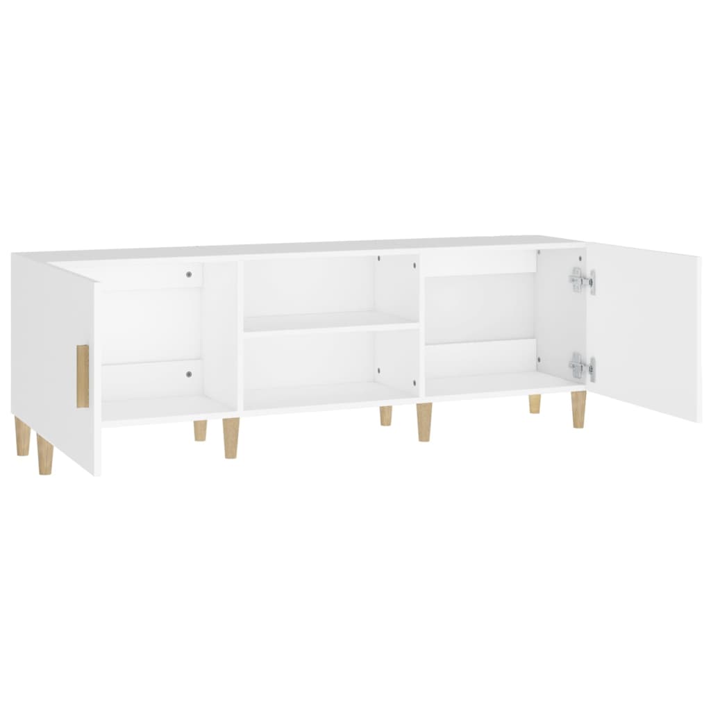 Meuble TV Blanc 150x30x50 cm Bois d'ingénierie - XIOS