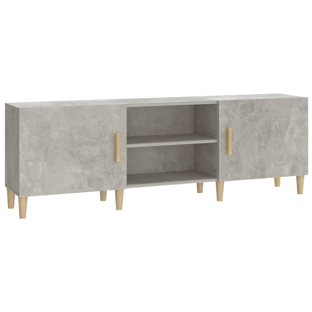 Meuble TV Gris béton 150x30x50 cm Bois d'ingénierie - XIOS