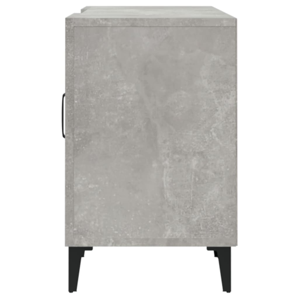 Meuble TV gris béton 150x30x50 cm bois d'ingénierie - XIOS