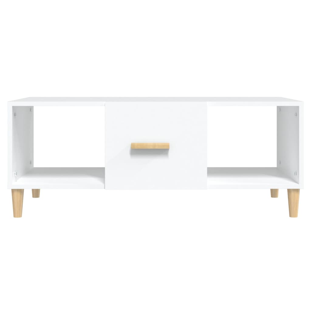 Table basse blanc 102x50x40 cm bois d'ingénierie - XIOS