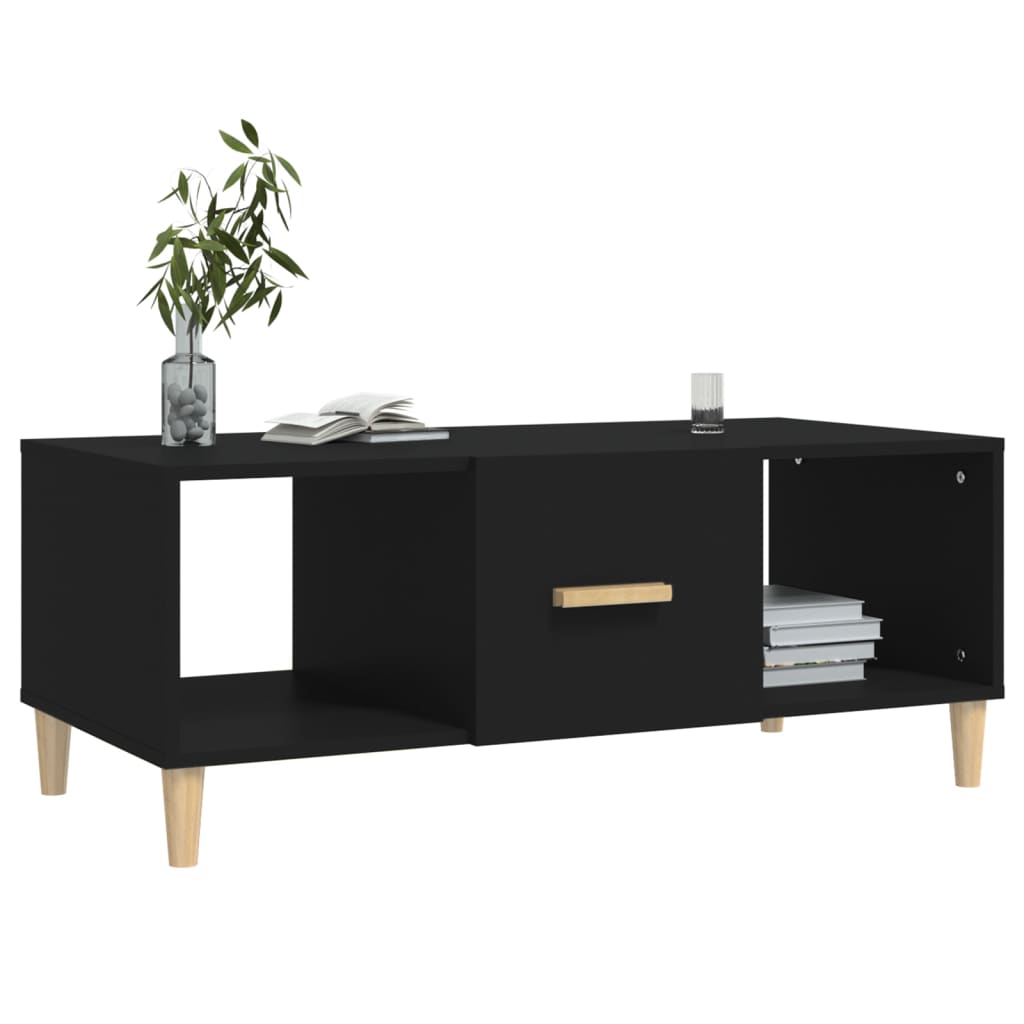 Table basse noir 102x50x40 cm bois d'ingénierie - XIOS