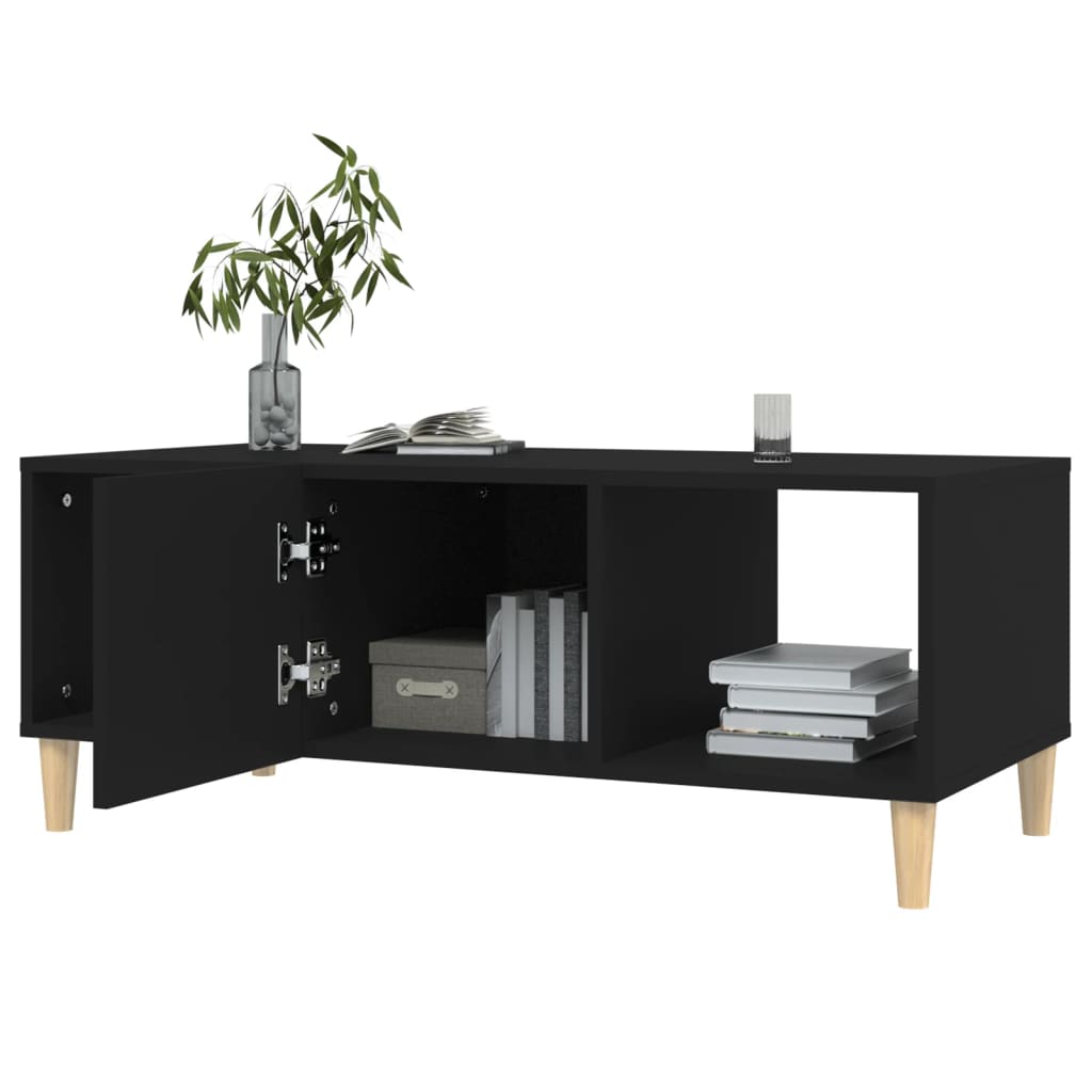 Table basse noir 102x50x40 cm bois d'ingénierie - XIOS