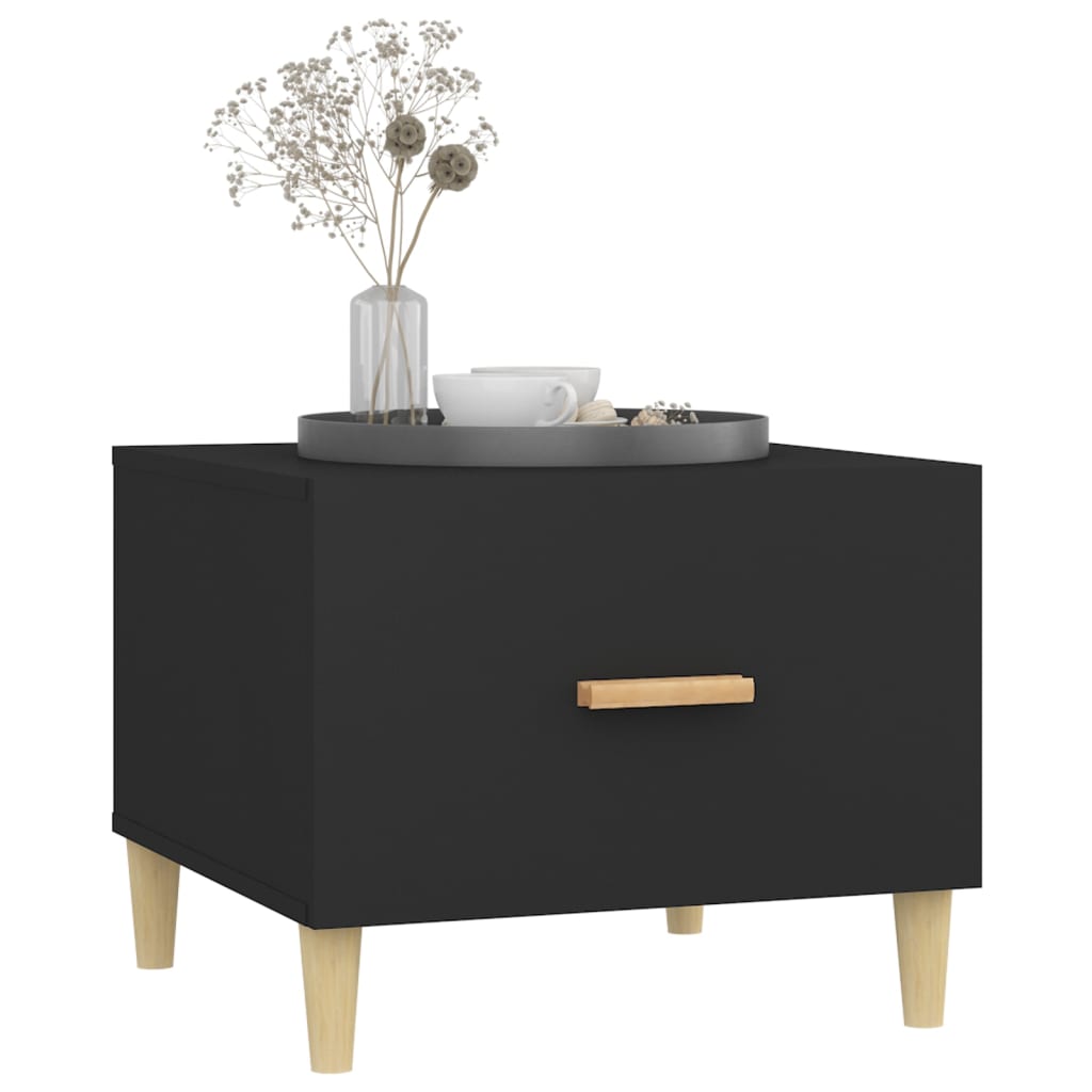 Tables basses 2 pcs noir 50x50x40 cm bois d'ingénierie - XIOS