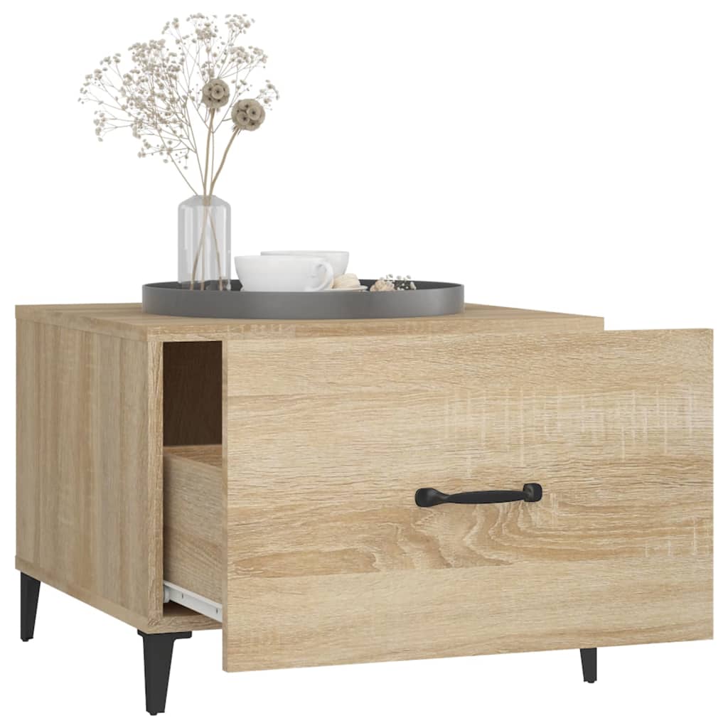 Table basse avec pieds en métal Chêne sonoma 50x50x40 cm - XIOS