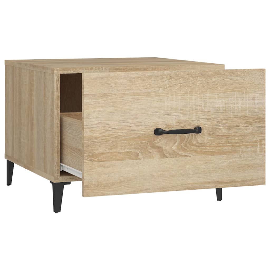 Table basse avec pieds en métal Chêne sonoma 50x50x40 cm - XIOS