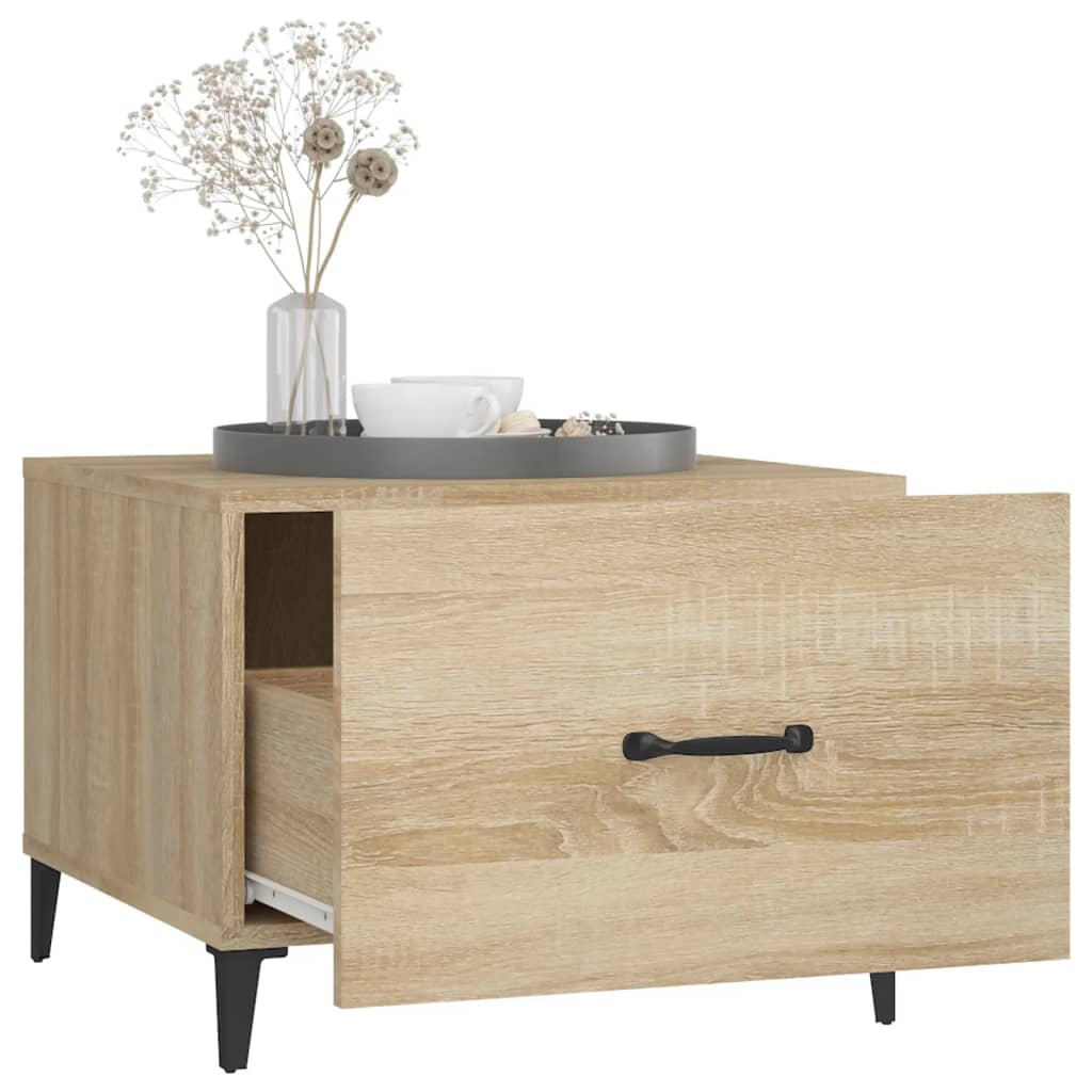 Tables basses avec pieds en métal 2 pcs Chêne sonoma 50x50x40cm - XIOS