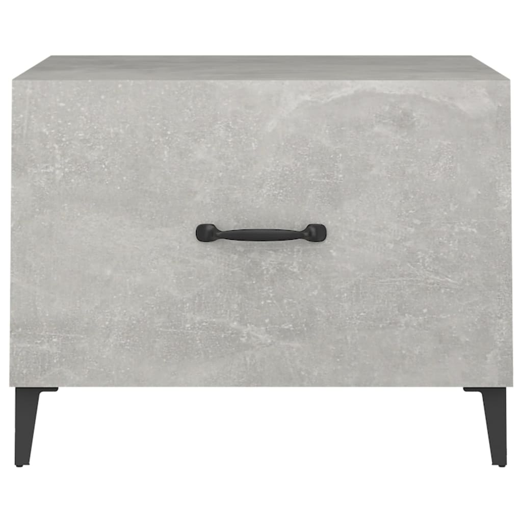 Table basse avec pieds en métal Gris béton 50x50x40 cm - XIOS