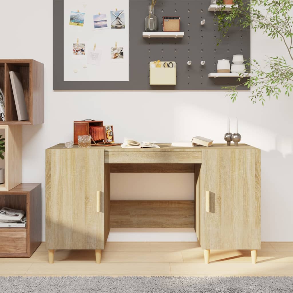 Bureau Chêne sonoma 140x50x75 cm Bois d'ingénierie - XIOS