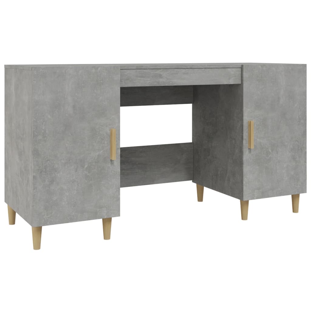 Bureau Gris béton 140x50x75 cm Bois d'ingénierie - XIOS